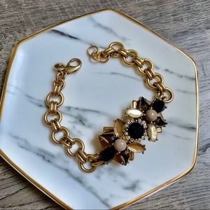 J.Crew crystal chain bracelet with clasp